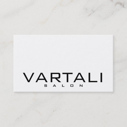 Carte de visite moderne salon noir blanc clair (Devant)