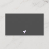 Carte De Visite Moderne script brosse lavande ordre merci (Dos)