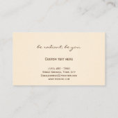 Carte De Visite Moderne Serene Unique Aquarelle Beauté Consultant (Dos)