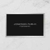 Carte De Visite Moderne Silver Professionnel Élégant Simple Modèle (Devant)