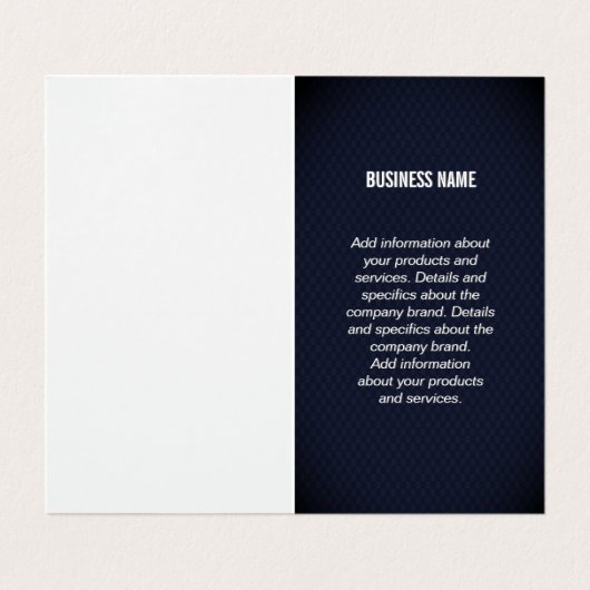 Carte De Visite Moderne | Simple (Intérieur déplié)