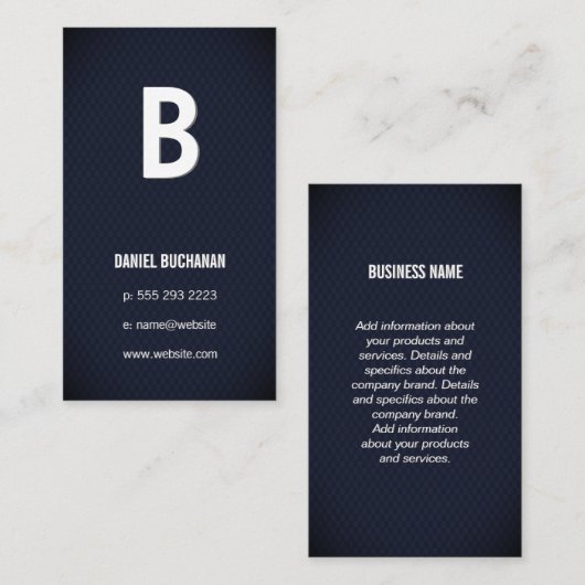 Carte De Visite Moderne | Simple (Devant / Derrière)