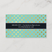 Carte De Visite MODERNE SIMPLE BADGE tendance feuille d'or tache m (Dos)