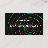 Carte De Visite Moderne simple Balck abstrait Professionnel (Devant)