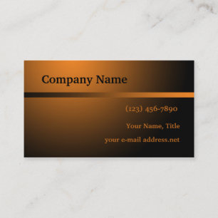 Carte De Visite Moderne simple bande orange à noir