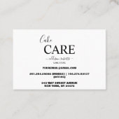 Carte De Visite Moderne Simple Black and White Business (Dos)