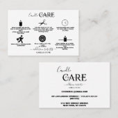 Carte De Visite Moderne Simple Black and White Business (Devant / Derrière)