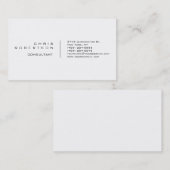 Carte de visite moderne simple blanc attrayant (Devant / Derrière)