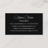 Carte De Visite Moderne Simple brillant Rainbow Balloons noir et b (Dos)