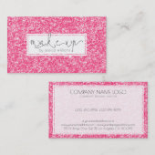 Carte De Visite Moderne simple brillant roseTexture (Devant / Derrière)