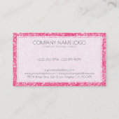 Carte De Visite Moderne simple brillant roseTexture (Dos)