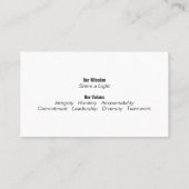 Carte De Visite Moderne Simple Business Détaillé noir et blanc (Dos)