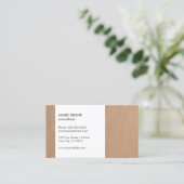 Carte De Visite Moderne simple Carton blanc Consultant (Debout devant)