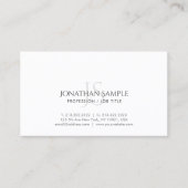 Carte De Visite Moderne simple chic tendance Monogram Plain (Devant)