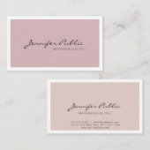 Carte De Visite Moderne simple clair élégant Couleurs Professionne (Devant / Derrière)