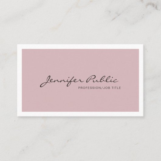 Carte De Visite Moderne simple clair élégant Couleurs Professionne (Devant)