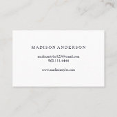 Carte De Visite Moderne Simple & Classique Beauté Or Bois (Dos)