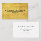 Carte De Visite Moderne Simple & Classique Beauté Or Bois (Devant / Derrière)