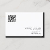 Carte De Visite Moderne simple code QR réseau personnel (Devant)
