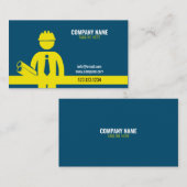 Carte De Visite Moderne Simple Construction Construction Entrepris (Devant / Derrière)