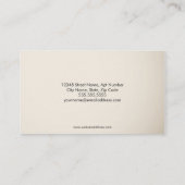 Carte de visite moderne simple de parties (Dos)