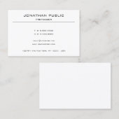 Carte De Visite Moderne Simple Design Modèle Professionnel (Devant / Derrière)