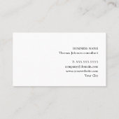 Carte De Visite Moderne simple élégant Bande blanche élégante impr (Dos)