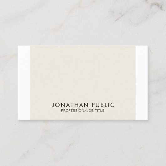 Carte De Visite Moderne simple élégant Creative Plain Professional (Devant)