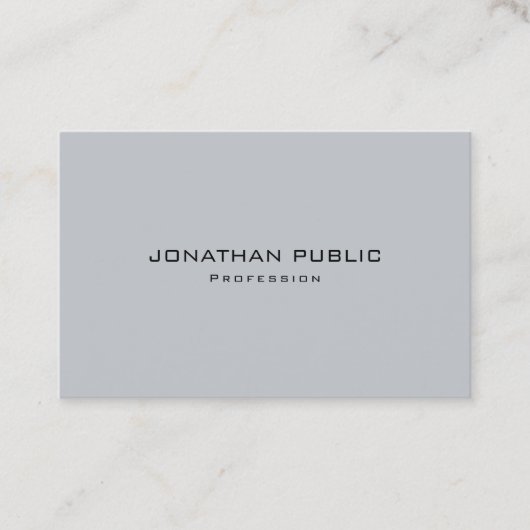 Carte De Visite Moderne simple élégant Modèle gris professionnel (Devant)