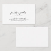 Carte De Visite Moderne simple élégant Modèle manuscrit (Devant / Derrière)