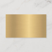 Carte De Visite Moderne simple élégant Modèle or professionnel (Dos)