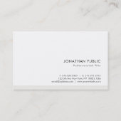 Carte De Visite Moderne simple élégant Modèle professionnel (Dos)