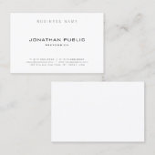 Carte De Visite Moderne simple élégant Modèle professionnel (Devant / Derrière)