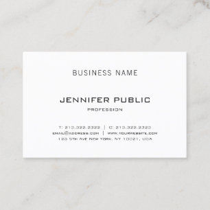 Carte De Visite Moderne Simple élégant Plain Luxe Professionnel