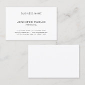 Carte De Visite Moderne Simple élégant Plain Luxe Professionnel (Devant / Derrière)
