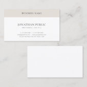 Carte De Visite Moderne Simple Élégant Professionnel Modèle Tendan (Devant / Derrière)