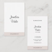 Carte de visite Moderne Simple Élégant Script (Devant / Derrière)