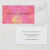 Carte De Visite Moderne simple et classique beauté rose (Devant / Derrière)