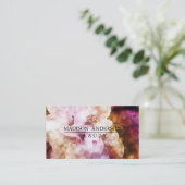 Carte De Visite Moderne simple et classique beauté rose (Debout devant)