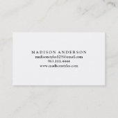 Carte De Visite Moderne simple et classique beauté rose (Dos)