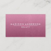 Carte De Visite Moderne simple et classique beauté rose (Devant)