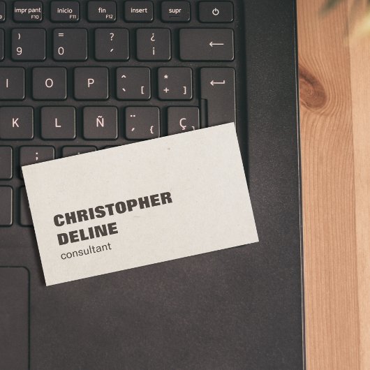 Carte De Visite Moderne simple et élégant Papier Brown Consultant