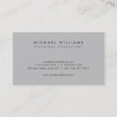 Carte de visite moderne simple Gold Circle gris (Dos)