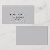 Carte de visite moderne Simple Grey Color Consulta (Devant / Derrière)