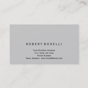 Carte de visite moderne Simple Grey Color Consulta