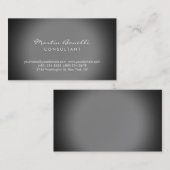 Carte de visite moderne simple Grey Consultant (Devant / Derrière)