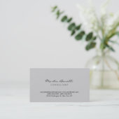 Carte de visite moderne simple Grey Consultant (Debout devant)