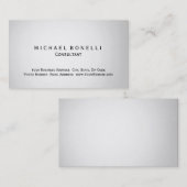 Carte de visite moderne simple Grey Consultant (Devant / Derrière)