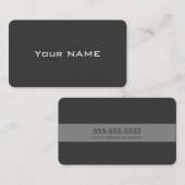 Carte De Visite Moderne simple gris (Devant / Derrière)