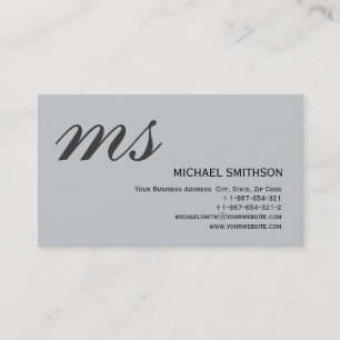 Carte de visite moderne simple gris clair